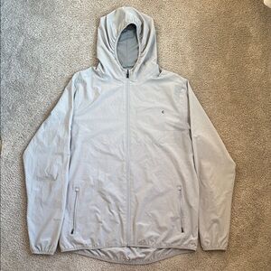 Vuori Men's Light Gray Hooded Windbreaker